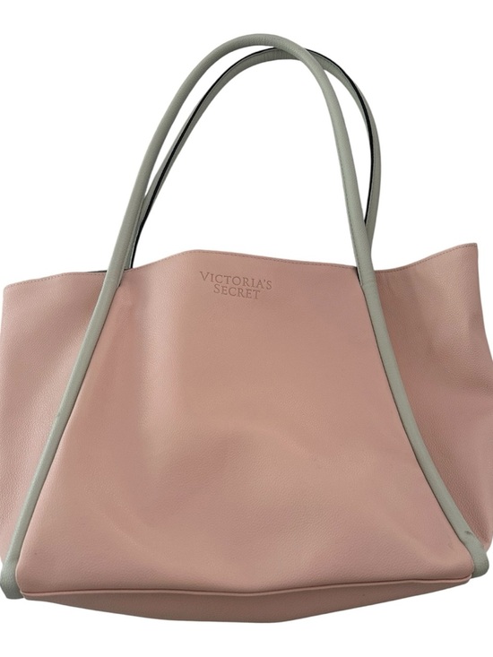 Victoria's Secret Handbags - Victoria's Secret Pale Pink Tote with Light Gray Handles